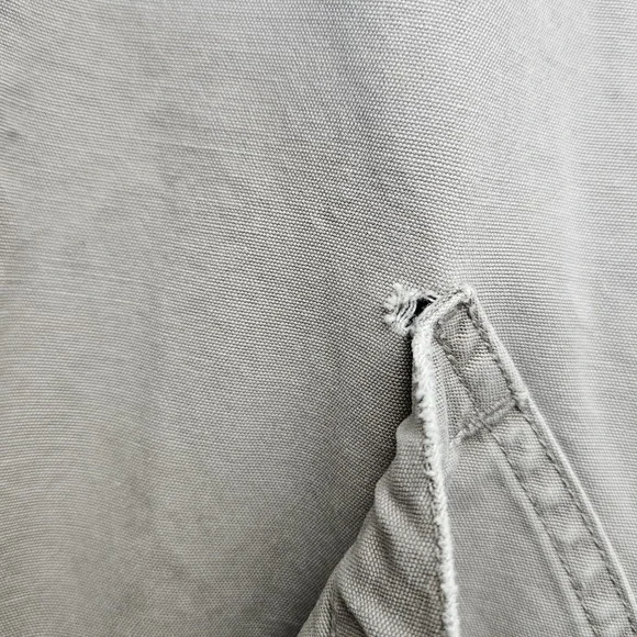 Lands' End Chore Coat Women Large Canvas Barn Field Flannel Lined Corduroy Tan - Picture 6 of 14